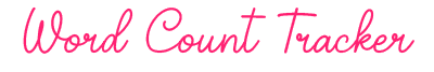 Word Count Tracker